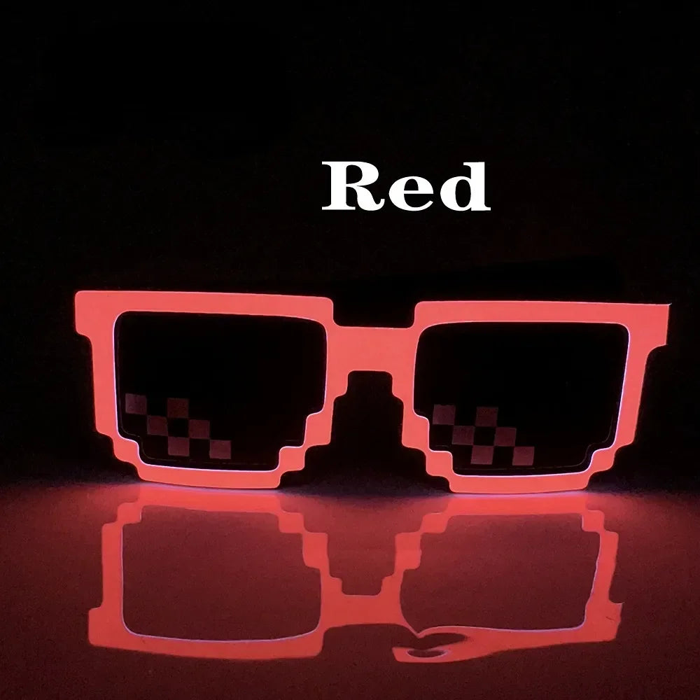 LED Glasses Luminous Glow Flashing Mosaic HELLOWEEN Sunglasses