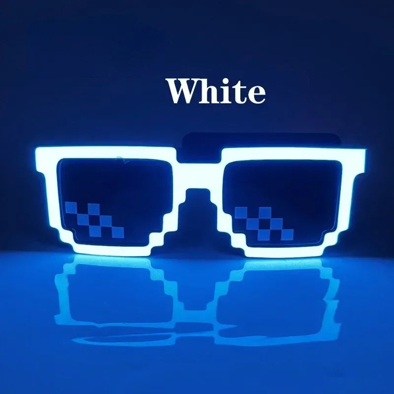 LED Glasses Luminous Glow Flashing Mosaic HELLOWEEN Sunglasses