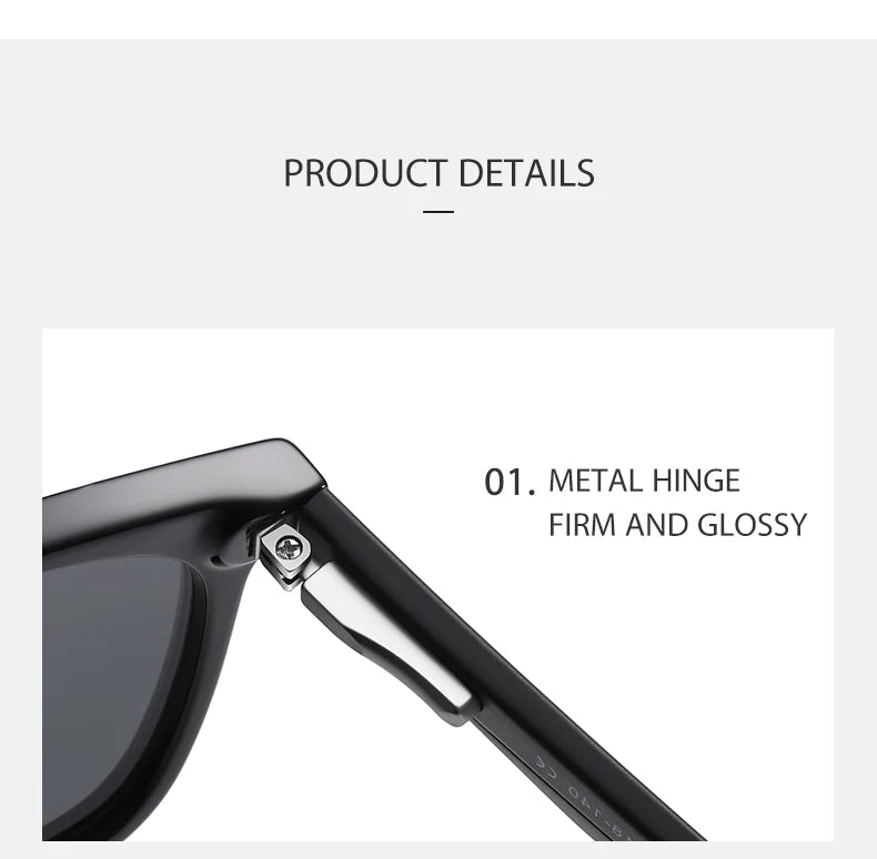 Retro Transparent Korean Square Polarized Sunglasses