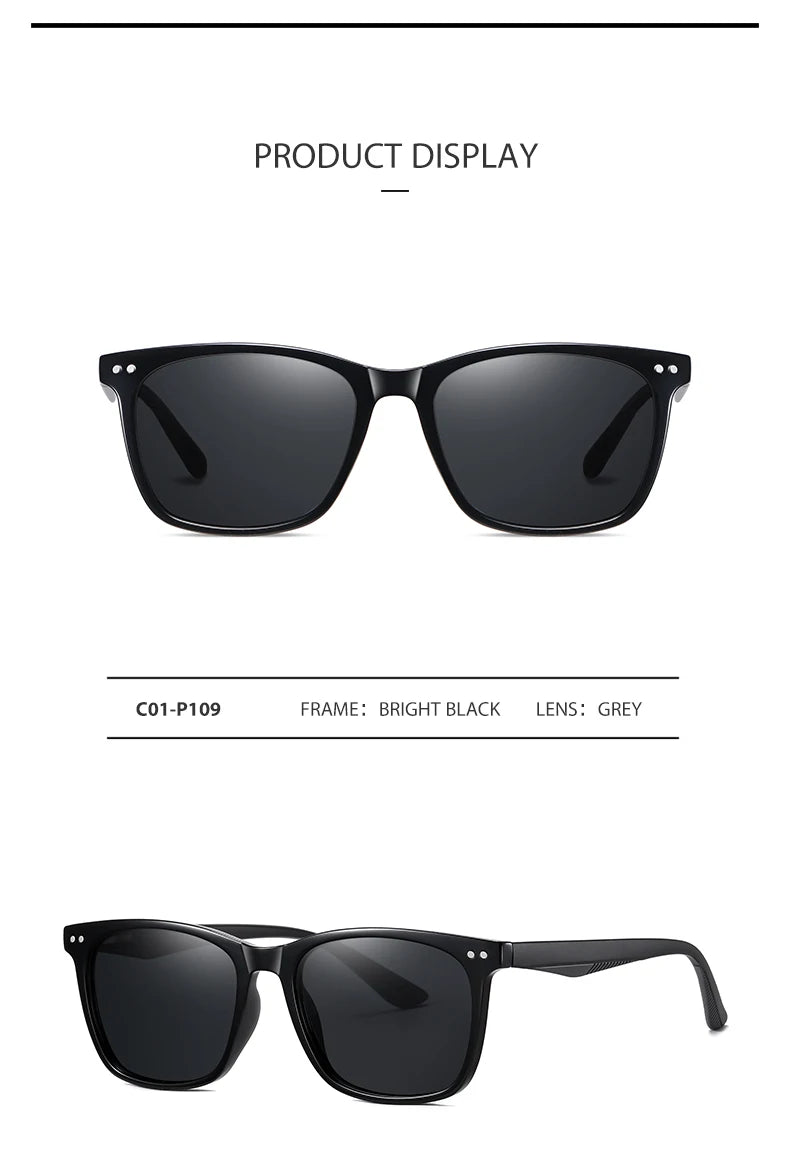 Retro Transparent Korean Square Polarized Sunglasses