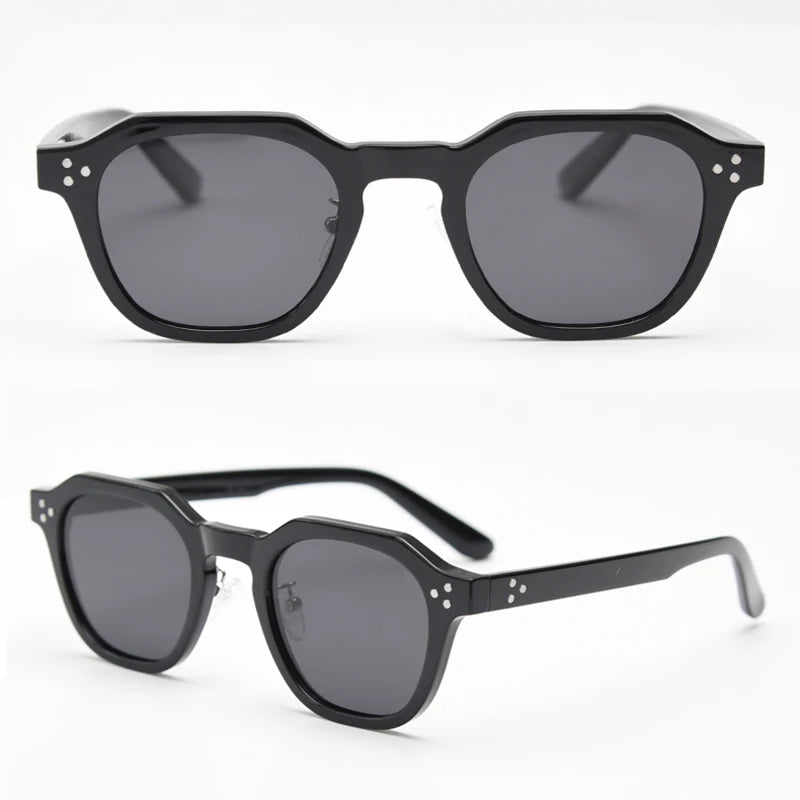 Peekaboo Korean Retro TR90 Polygon Polarized Sunglasses