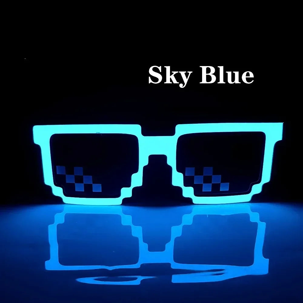 LED Glasses Luminous Glow Flashing Mosaic HELLOWEEN Sunglasses