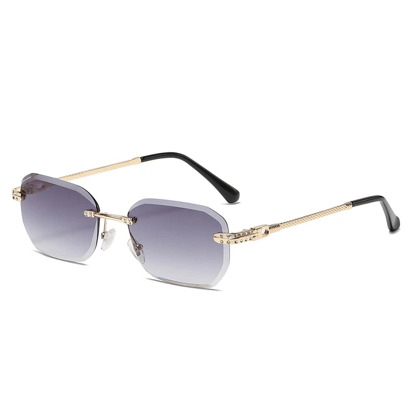 Hiking Rimless Square Anti Light Glasses