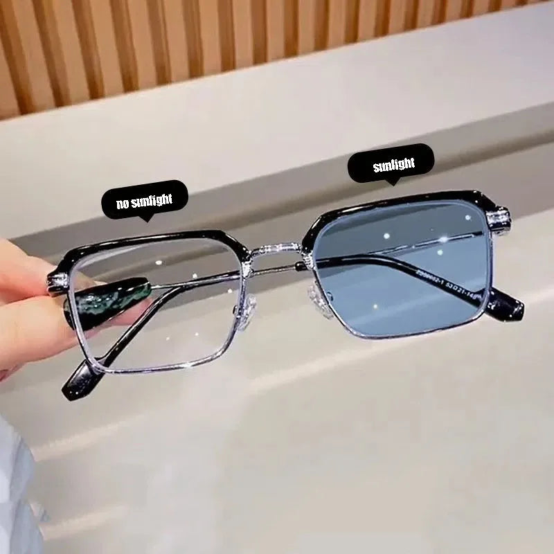 Photochromic Half-Frame Reading Glasses +1.0~+4.0