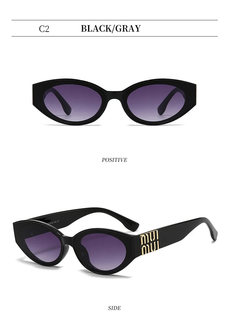 MUI Glamour Oval Cat Eyes Stylish Fashion Sunglasses