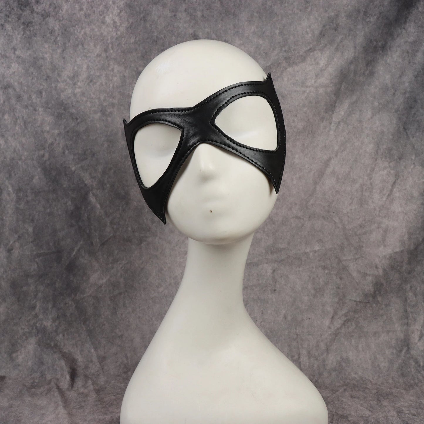 Black Gothic Punk Sexy Cat Leather Eye Mask