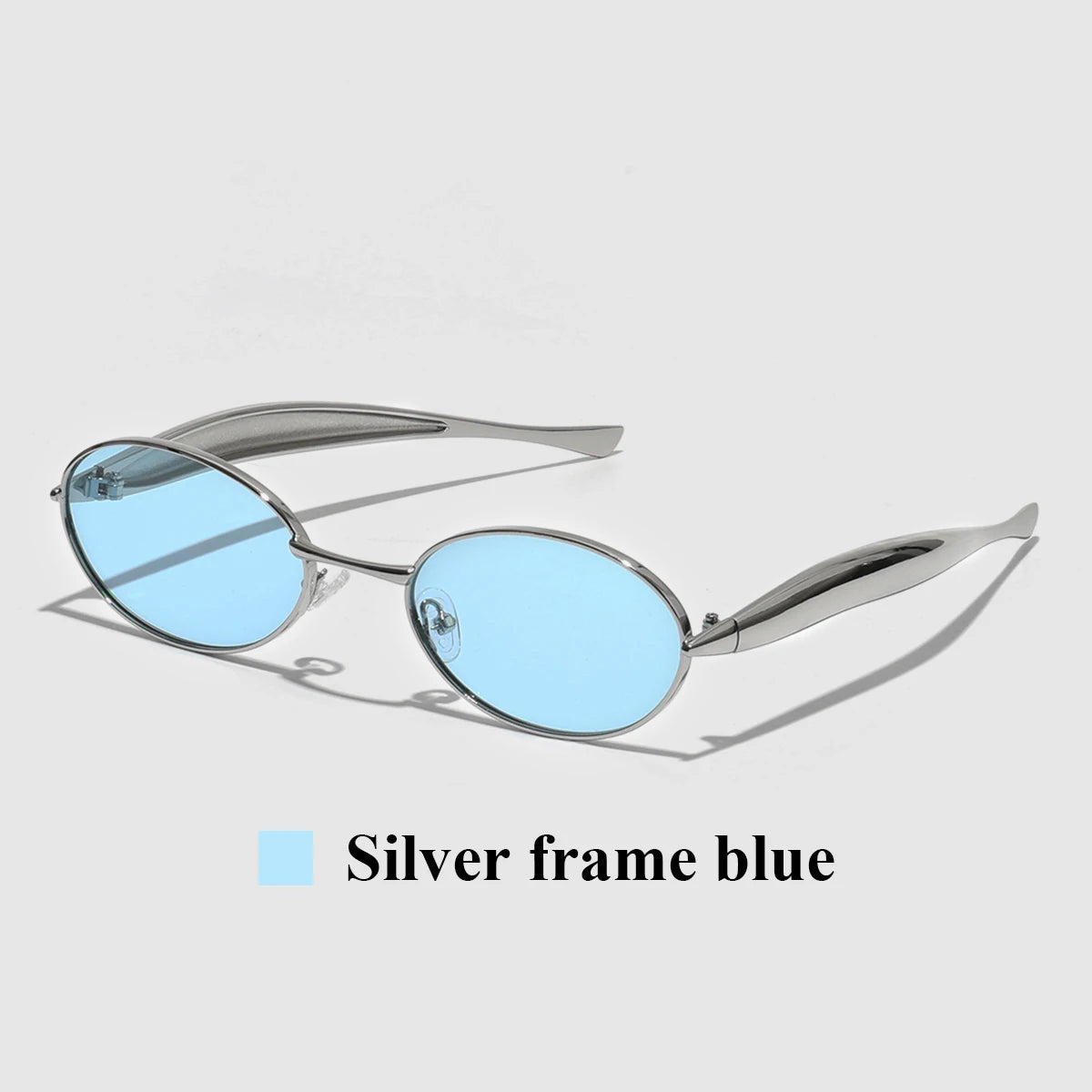 Luxury Metal Frame Cat Eye Oval Women's Sunglasses