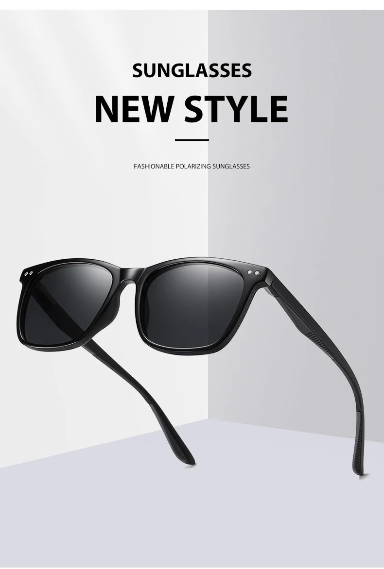 Retro Transparent Korean Square Polarized Sunglasses