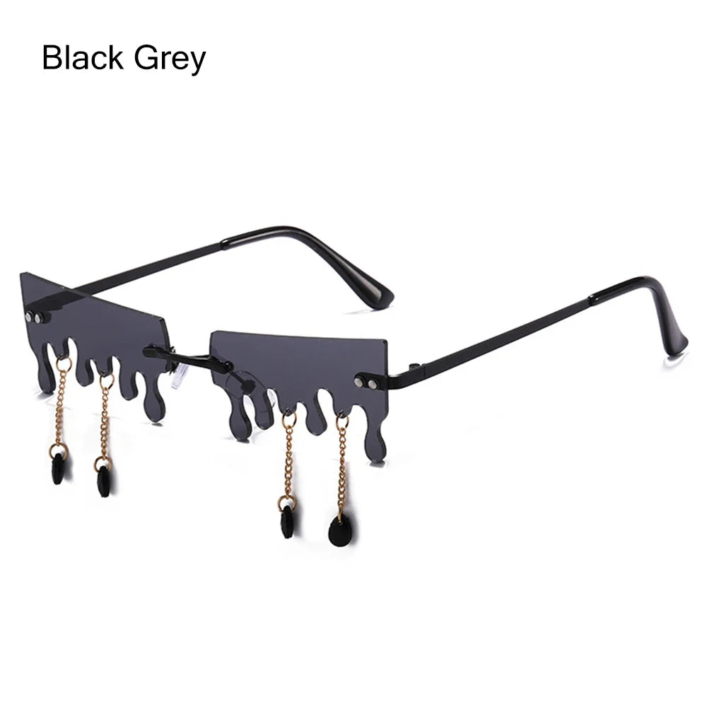 Rimless Sunglasses Diamond Shape Trending Vintage HELLOWEEN Sunglasses
