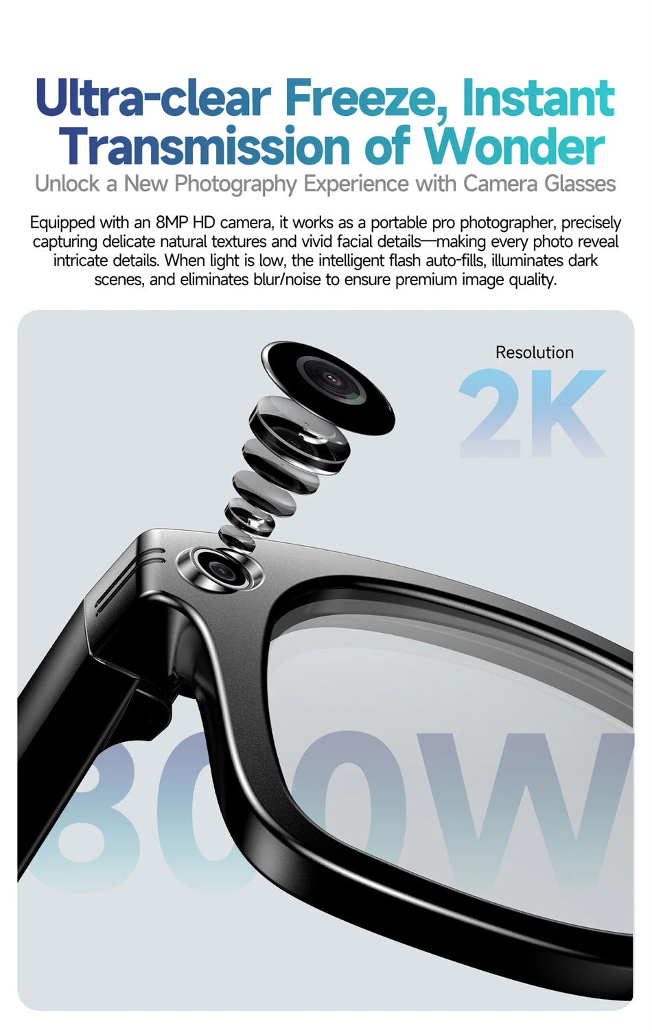 Retinosa Vision Pro – Smart Camera Glasses with AI Recognition