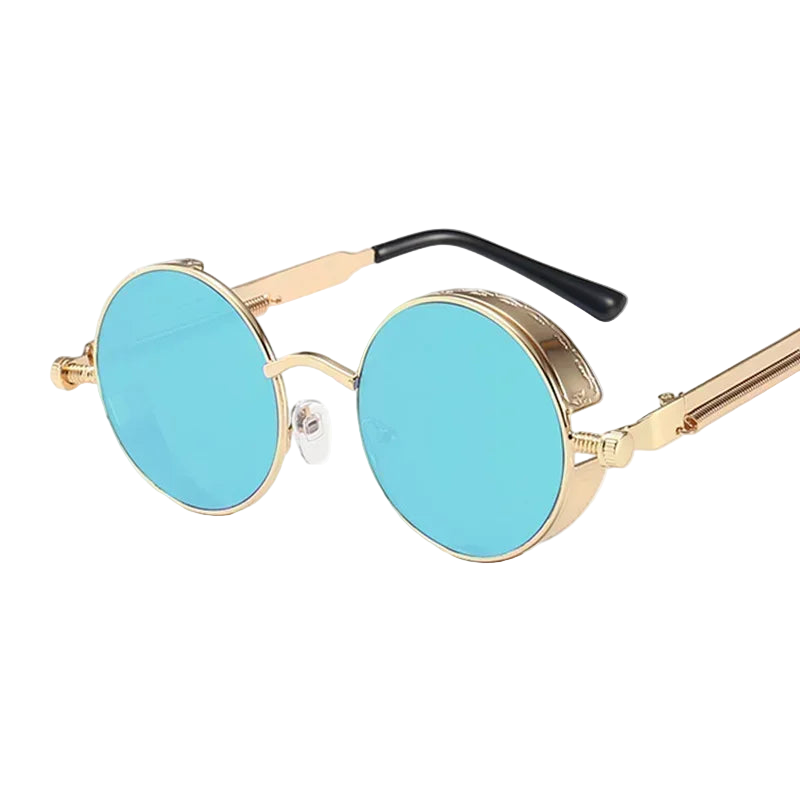 Retro Classic Steampunk Style Round Sunglasses