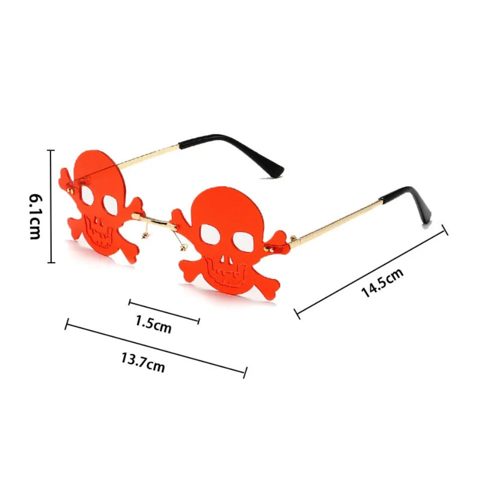 Halloween Alloy Oval Cutout Pumpkin Glasses