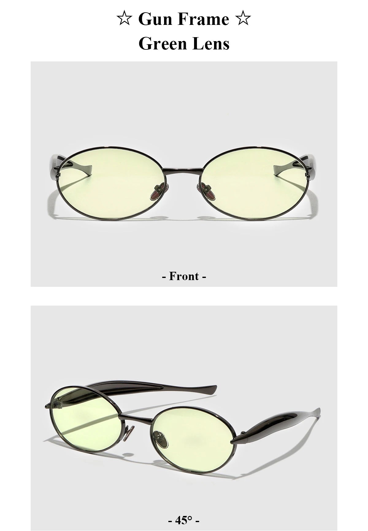 Luxury Metal Frame Cat Eye Oval Women's Sunglasses