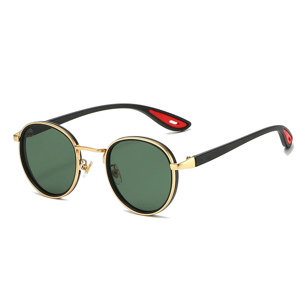 Unisex Vintage Round Metal – Luxury Punk Fashion Sunglasses