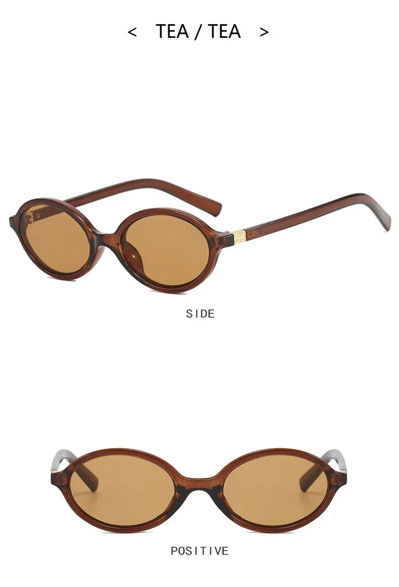 Cute Sexy Lovely Small Oval Leopard Sunglasses