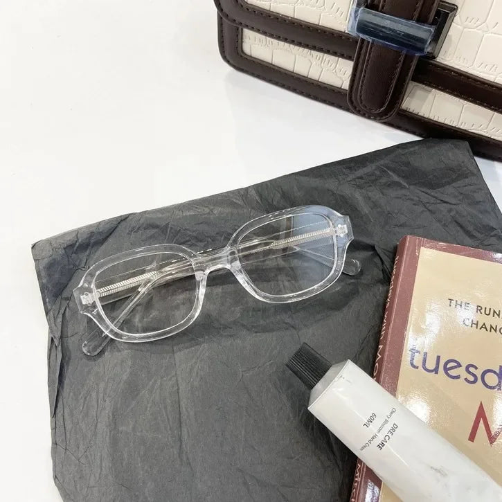 Retro Square Frame Blue Light Blocking Reading sunglasses