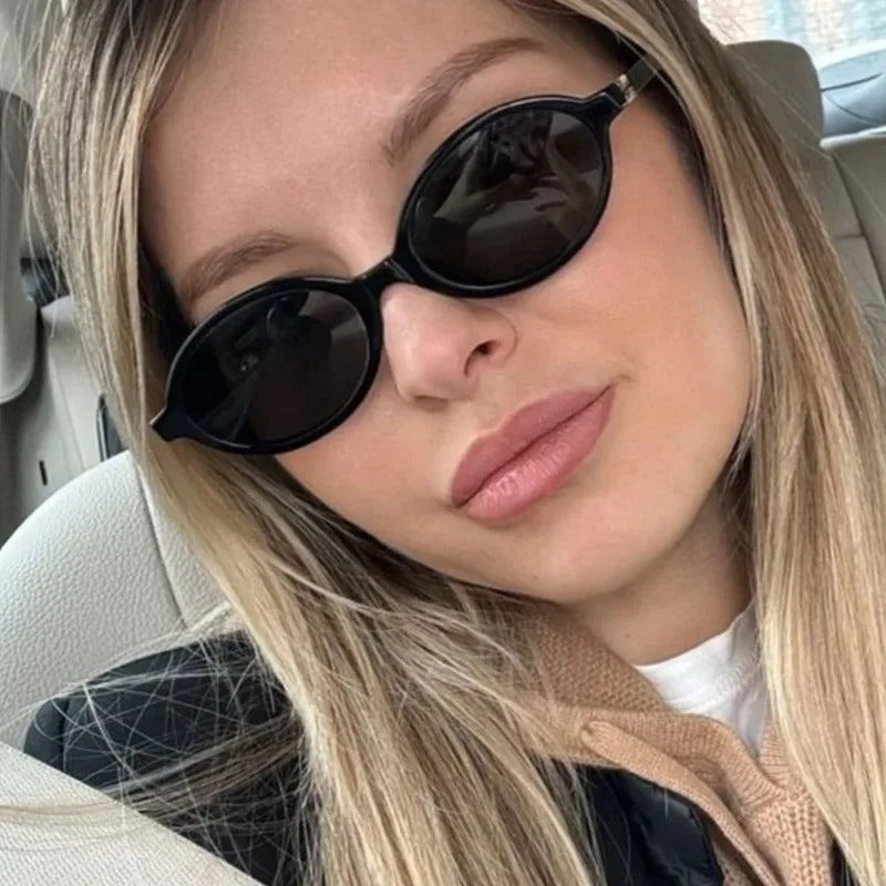 Cute Sexy Lovely Small Oval Leopard Sunglasses