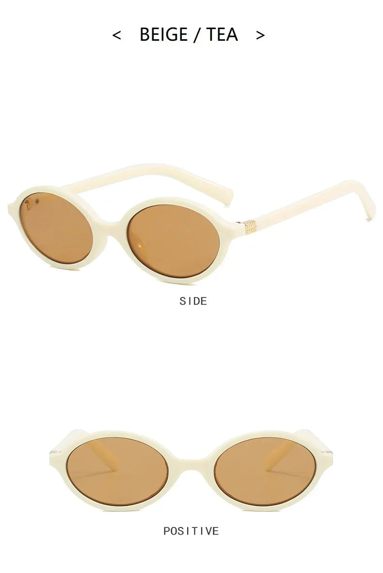 Cute Sexy Lovely Small Oval Leopard Sunglasses