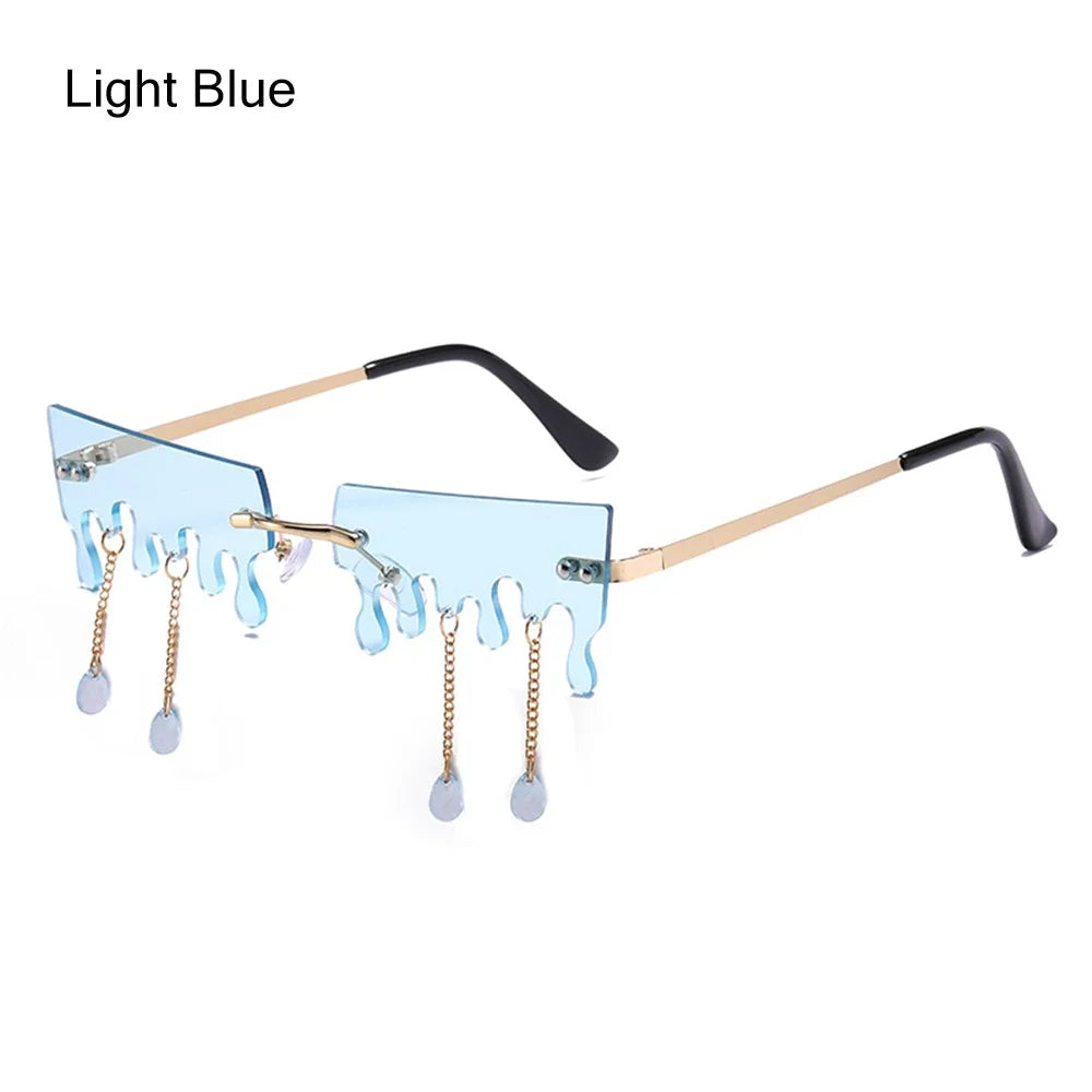 Rimless Sunglasses Diamond Shape Trending Vintage HELLOWEEN Sunglasses