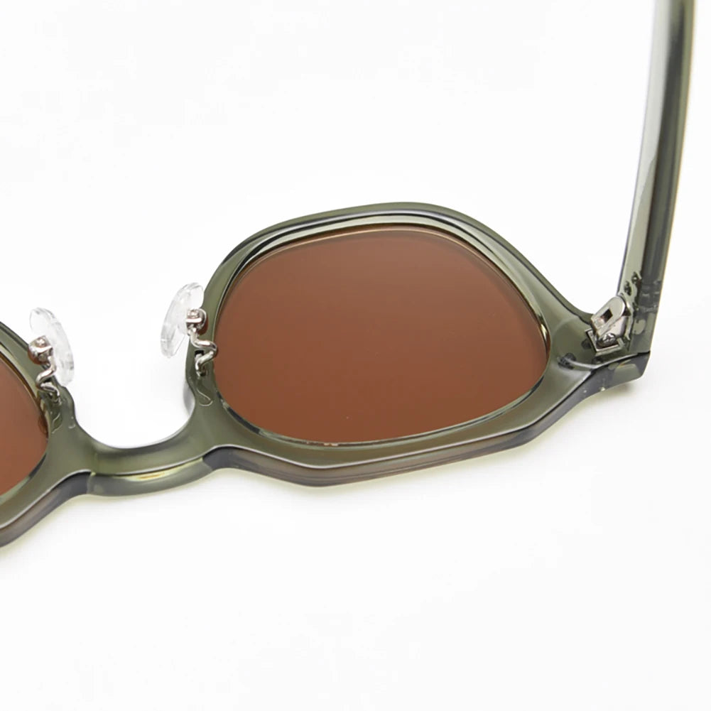 Peekaboo Korean Retro TR90 Polygon Polarized Sunglasses