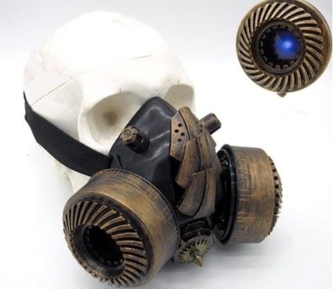 BadBoyStudio Steampunk Glasses Cyber Glow Gas Mask