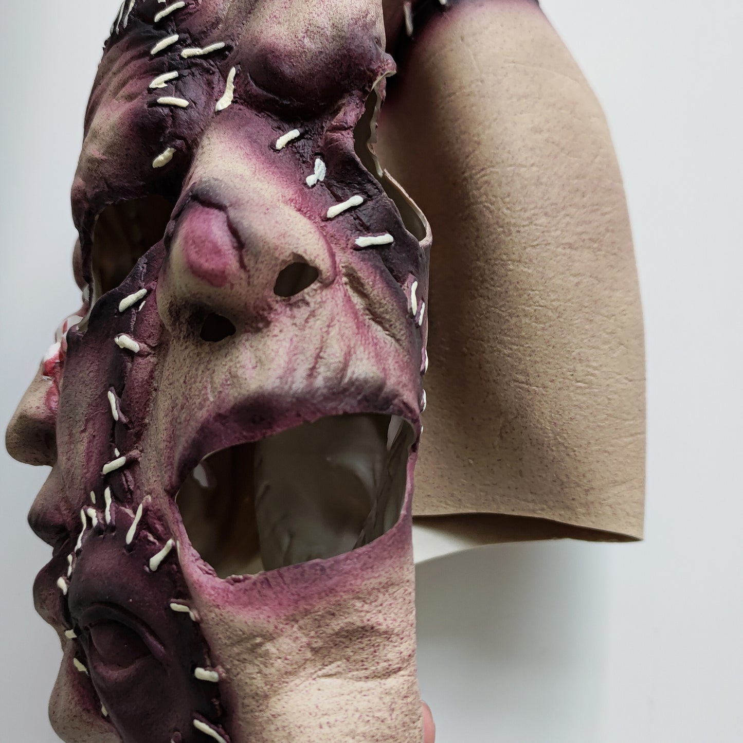 Halloween Three-sided Grimace Horror Cosplay Mask