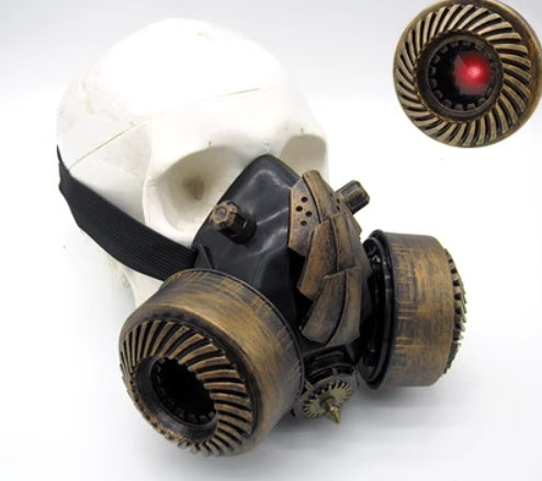 BadBoyStudio Steampunk Glasses Cyber Glow Gas Mask