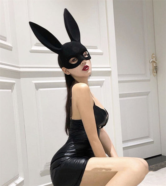 Rabbit Ears Suede Halloween Party Mask