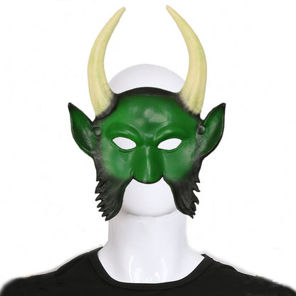 Halloween Horn Evil Face Ghost Head Mask