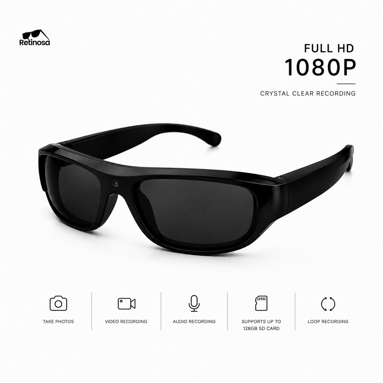 Retinosa VUE™ — Smart POV Recording Glasses - retinosa