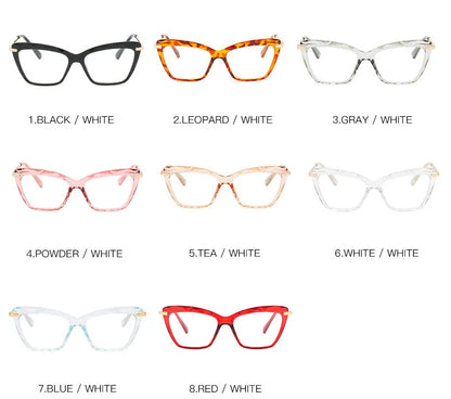 Transparent Stylish Women Cat Eye Glasses - retinosa