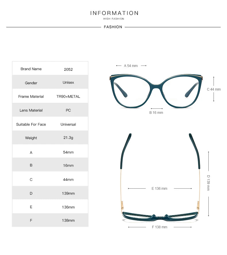 Cat Eye Stylish Full Rim Super Glasses - retinosa