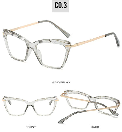Transparent Stylish Women Cat Eye Glasses - retinosa
