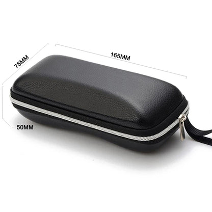 Luxury Black PU Leather Protective Glasses Case