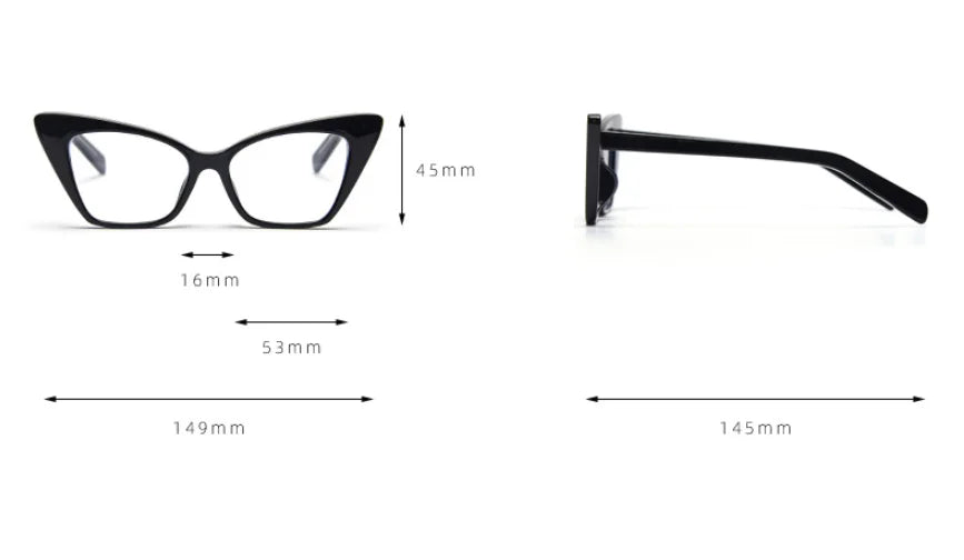 Cat Eye Sexy Women Upscale Optical Glasses - retinosa