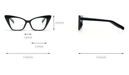 Cat Eye Sexy Women Upscale Optical Glasses - retinosa