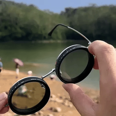 ND2-400 Adjustable Round Dimming Polarized Glasses
