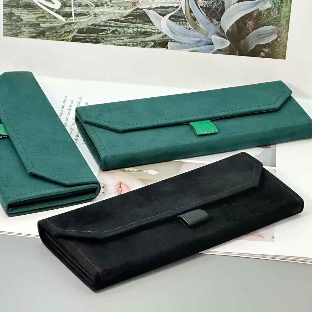 Soft Elegant Velvet Triangle Folding Glasses Case