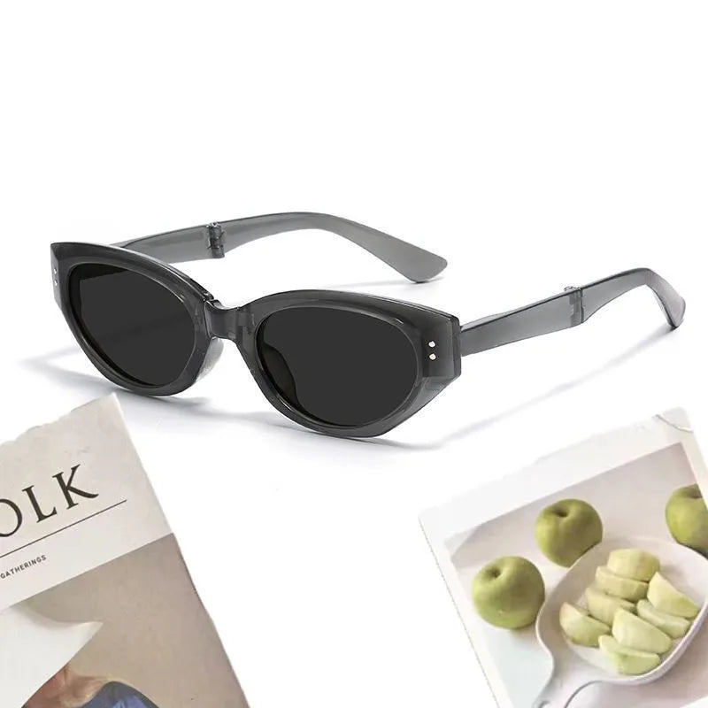 Minimalist Oval Foldable High Definition Cat-eye Glasses - retinosa