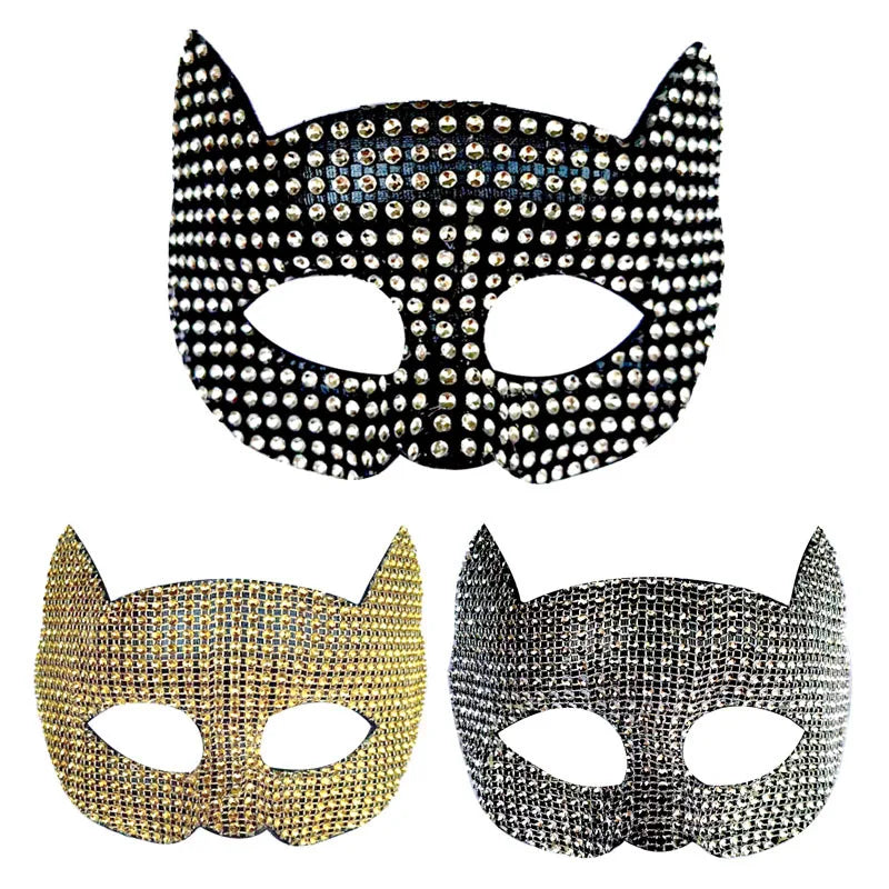Sexy Cat Ear Bling Masks & Gloves