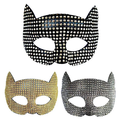 Sexy Cat Ear Bling Masks & Gloves