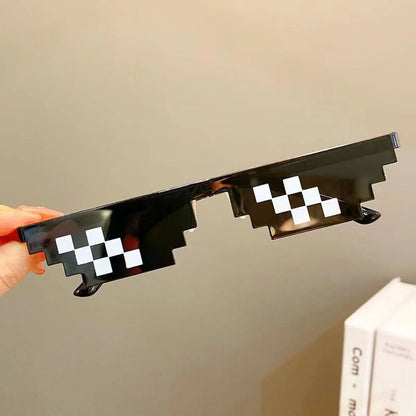 5Pcs Trick Toy Thug Life Pixel Mosaic Glasses
