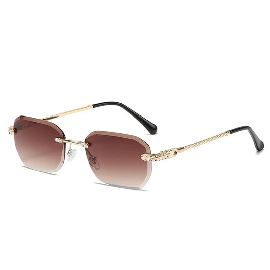 Hiking Rimless Square Anti Light Glasses