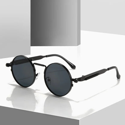Retro Round Men Punk Style Sunglasses