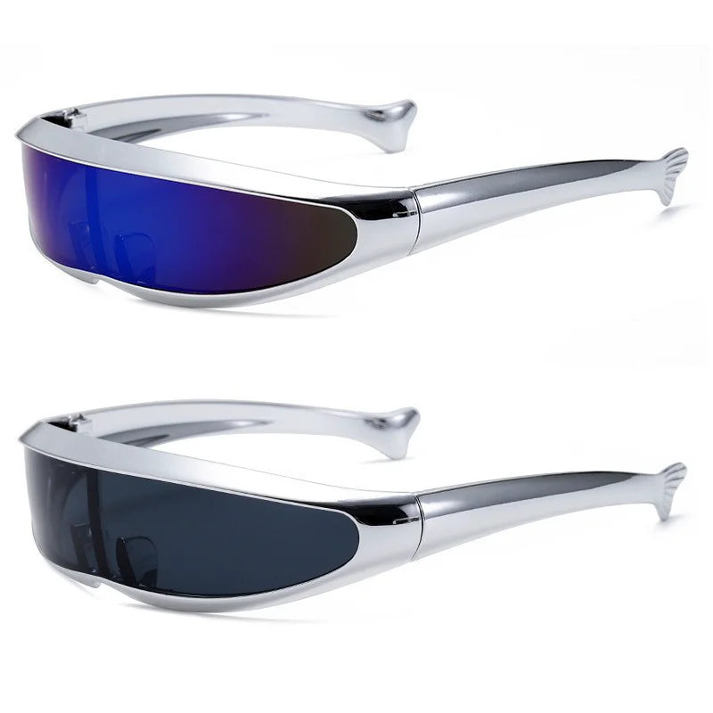 Futuristic One-piece Y2K Steampunk Sunglasses