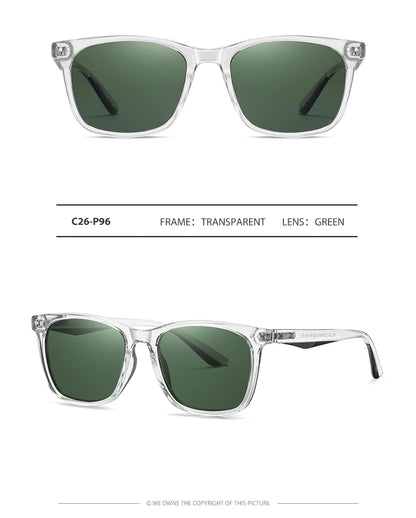 Retro Transparent Korean Square Polarized Sunglasses