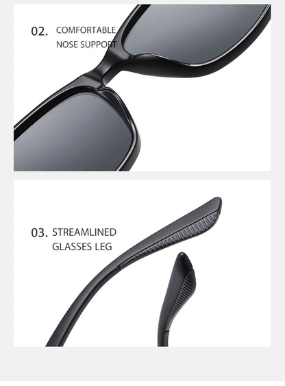 Retro Transparent Korean Square Polarized Sunglasses