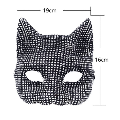 Sexy Cat Ear Bling Masks & Gloves