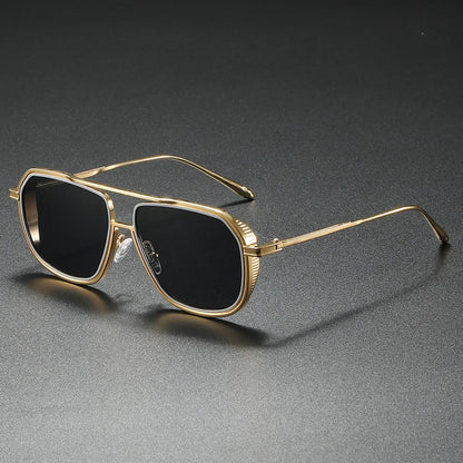 Metallic Pilot Frame Casual Gradient Premium Sunglasses