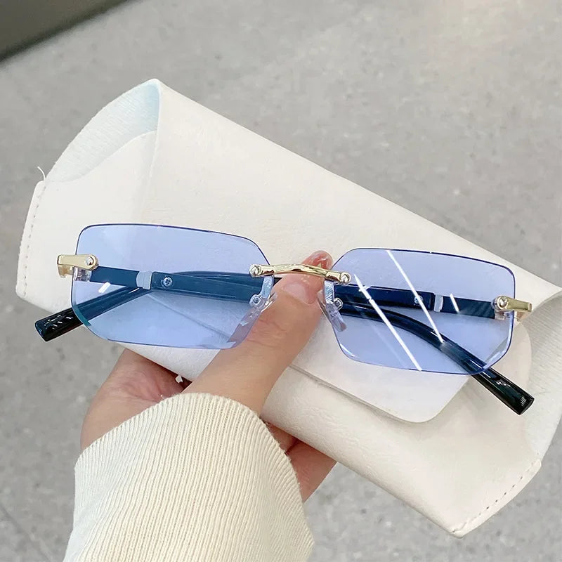 High-Definition Rimless Square Eyewear